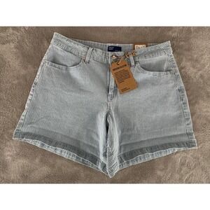 Project Indigo Striped Denim Jean Shorts Womens Juniors Size 11